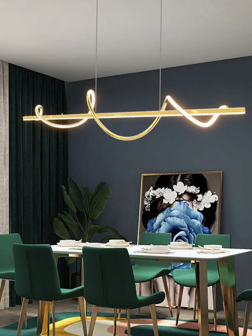 lustre nordique créatif simple irrégulier led pour restaurant