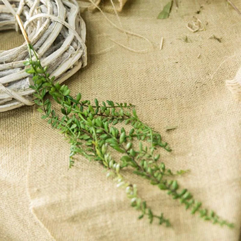 plantes succulentes artificielles pour décoration murale en rotin - vue 4 sur 7