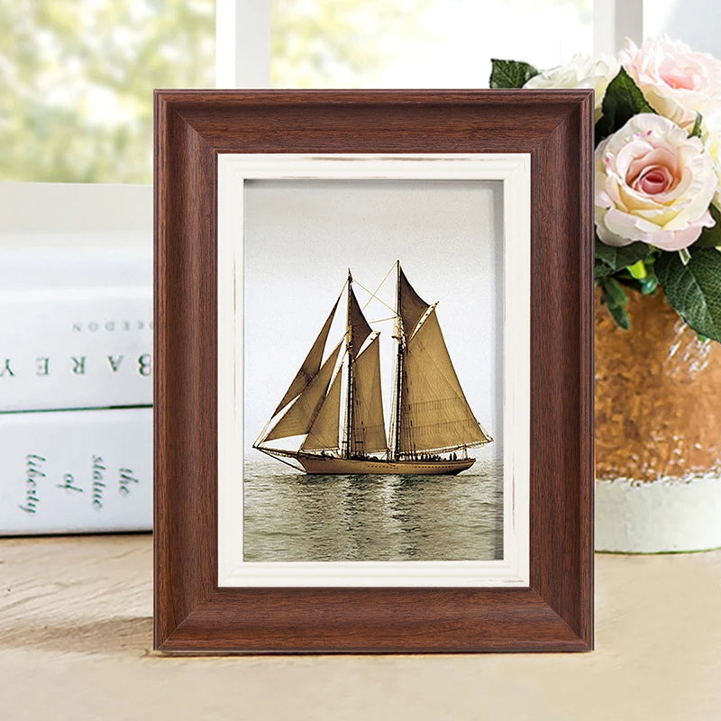 cadre photo rétro américain pour mariage et décoration à personnaliser - vue 10 sur 13