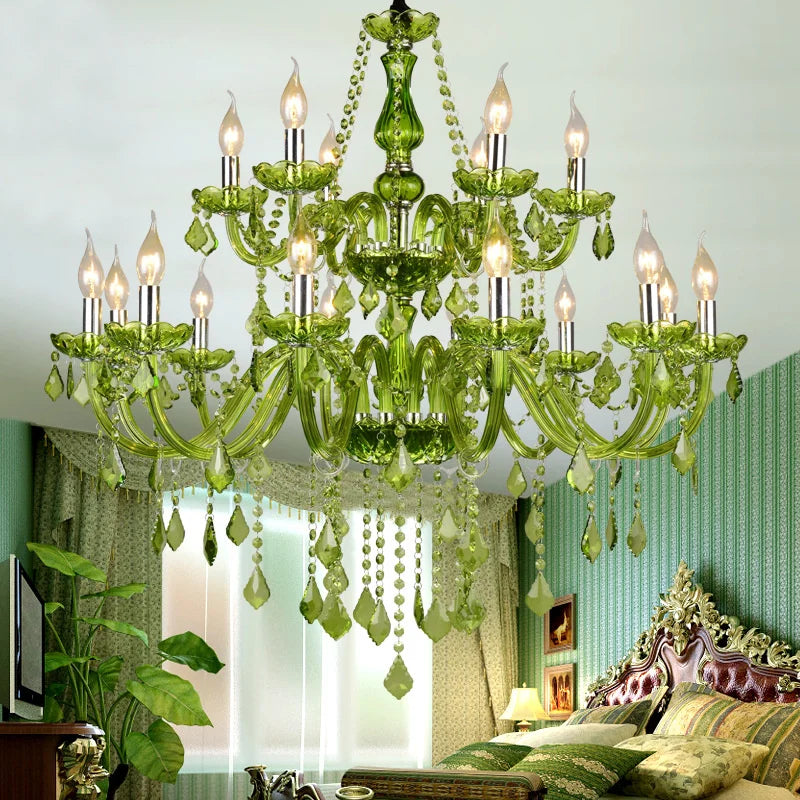 lustre en cristal de luxe pour mariage et restauration - vue 4 sur 13