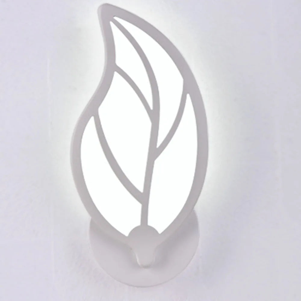 Applique murale LED nordique moderne en forme de feuille - vue 8 sur 8
