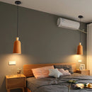 Minimalist nordic wooden LED pendant light with creative design