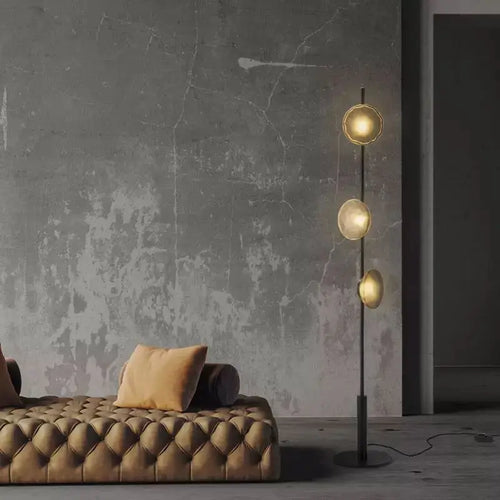 lampadaire postmoderne ceto lampe de sol design en verre et led