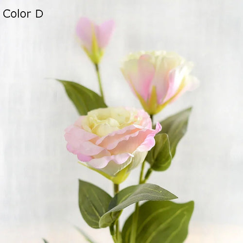 fleurs artificielles en gros décoration mariage eustoma soie 3 branches - vue 5 sur 11