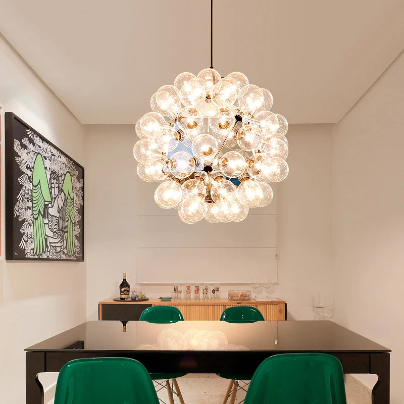 suspension boule nordique en verre design moderne pour décoration intérieure - vue 4 sur 8