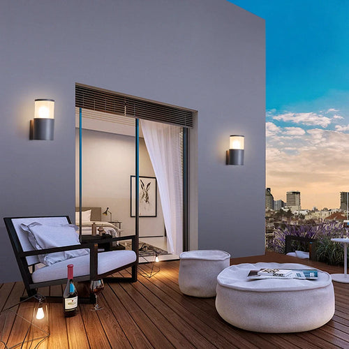Applique extérieure 110V balcon éclairage mural hôtel paysage lampe terrasses jardins boutique allées porte poteaux étanche applique murale - vue 5 sur 7
