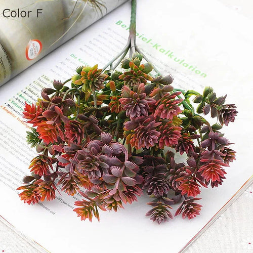 28 têtes de plantes succulentes artificielles pour décoration mariage jardin - vue 11 sur 12