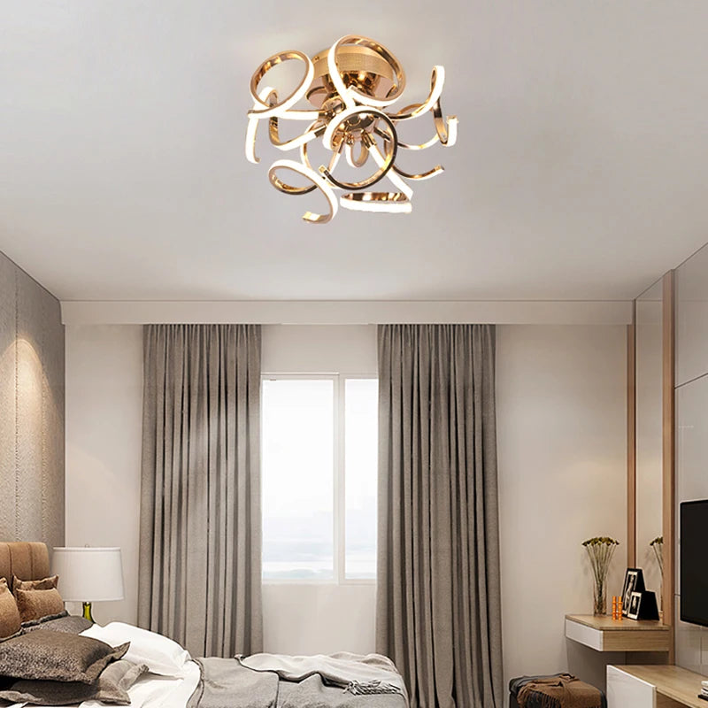 plafonnier led moderne globe design éclairage intérieur décoratif - vue 6 sur 8