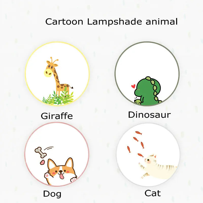 Plafonnier de chambre d'enfants moderne avec télécommande appliques acryliques de dessin animé mignon LED plafonnier rond éclairage d'enfants de fille - vue 6 sur 18
