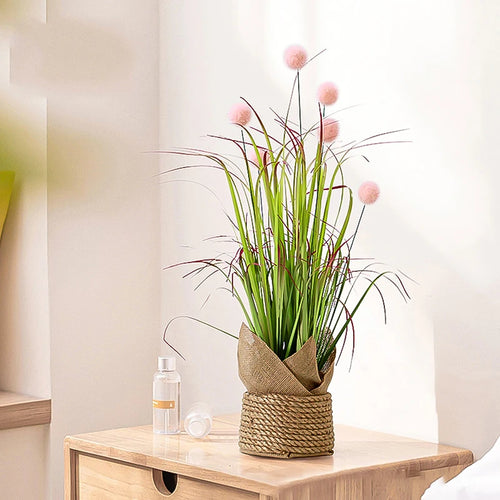 plante artificielle tropicale en pot pour décoration intérieure et festive