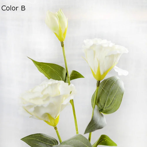fleurs artificielles en gros décoration mariage eustoma soie 3 branches - vue 8 sur 11