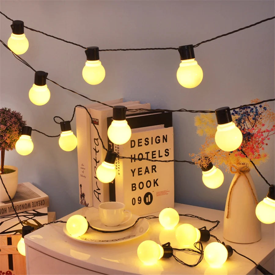 guirlande lumineuse globe 38 led féerique pour décorations extérieures - vue 4 sur 8