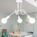 lustre vintage en fer avec 3/5 prises éclairage nordique moderne