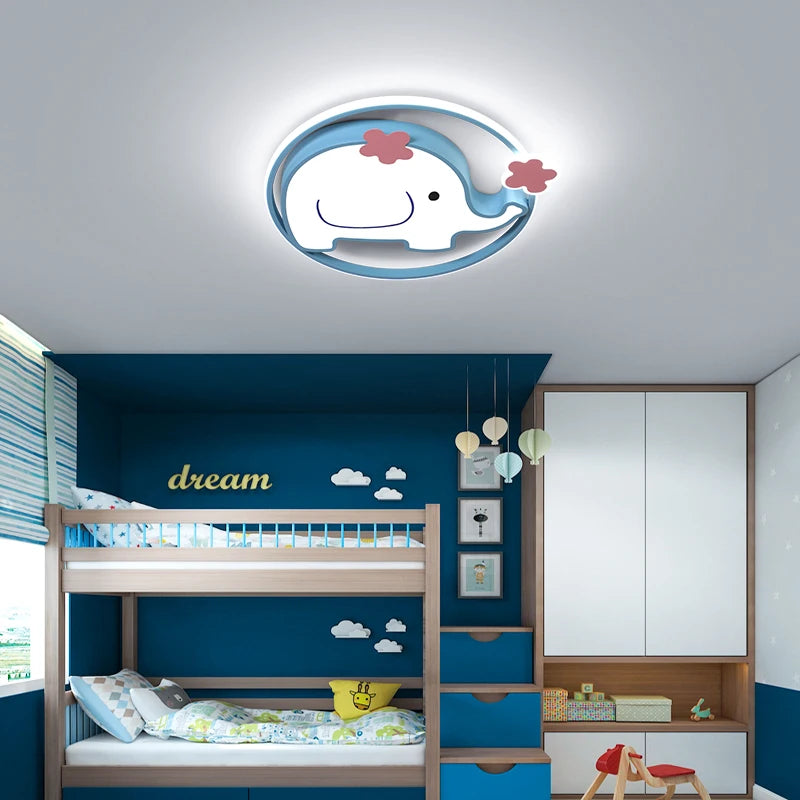 plafonnier éléphant mignon pour chambre d'enfant éclairage intérieur ludique - vue 5 sur 8