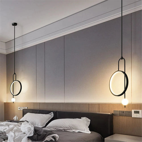 suspension en anneau led design nordique nouvelle collection 2021 - vue 6 sur 8