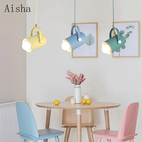 Nordic minimalist pendant light with adjustable angle - vue 5 sur 12
