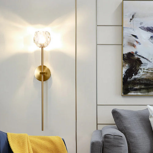 Minimalist Nordic crystal wall light modern design indoor lighting - vue 6 sur 8