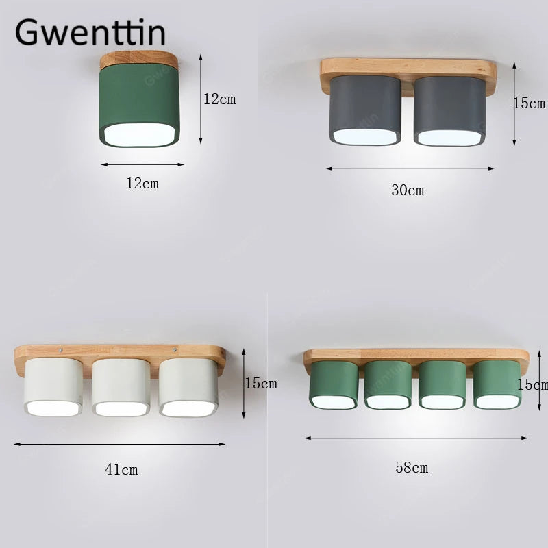 plafonnier moderne en bois et fer design nordique pour intérieur décoratif - vue 6 sur 18