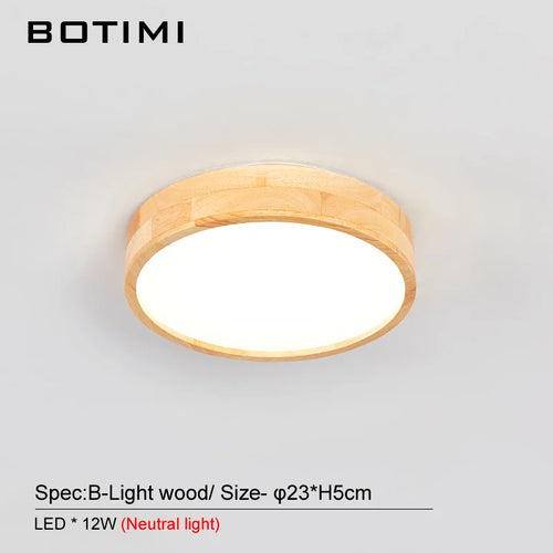 Plafonnier rond japonais en bois naturel - vue 10 sur 9