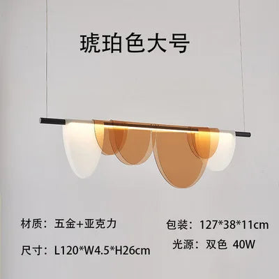 lustre moderne en acrylique pour restaurant bar café lumineux et créatif - vue 9 sur 10