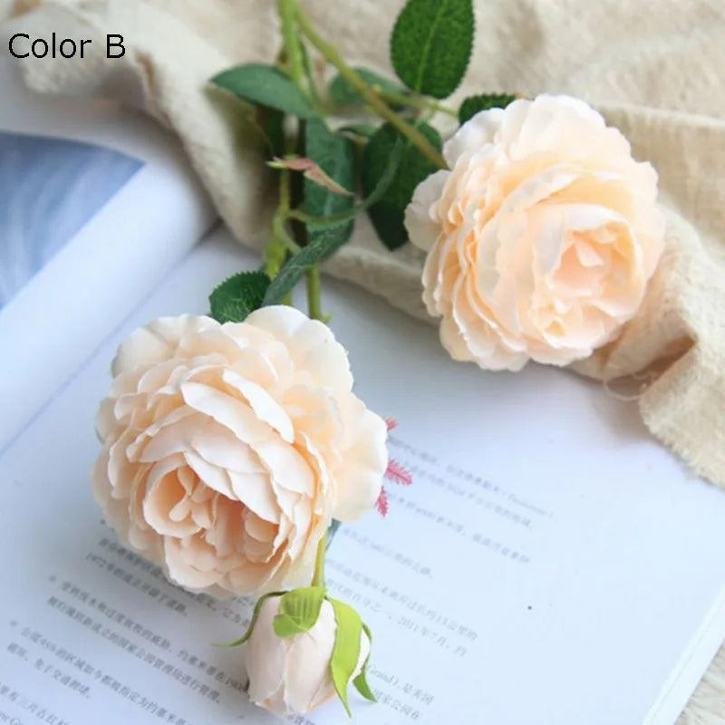 têtes de rose en soie artificielle pour décoration mariage et fête - vue 12 sur 16
