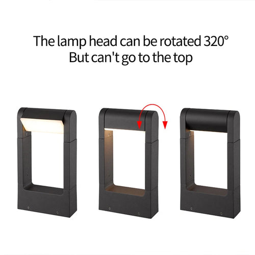 Lampe de pelouse extérieure en aluminium
