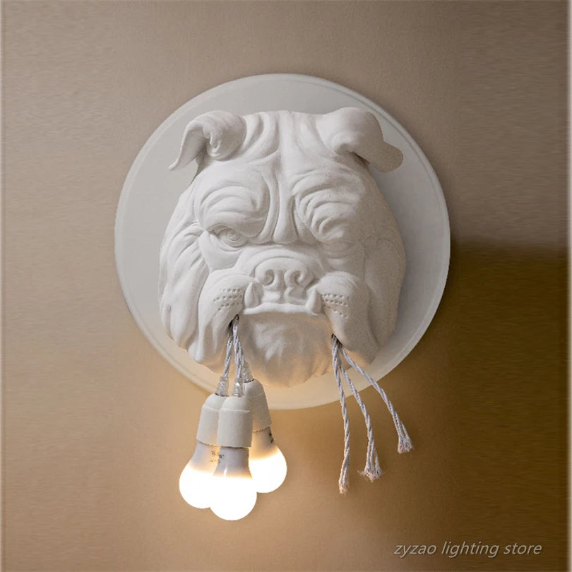 applique murale en résine animaux chiens design décoratif intérieur - vue 3 sur 8