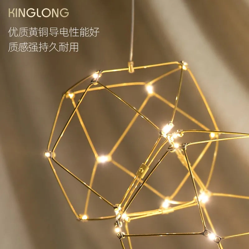 lustre nordique moderne de luxe led pour restaurant et boutique - vue 6 sur 10