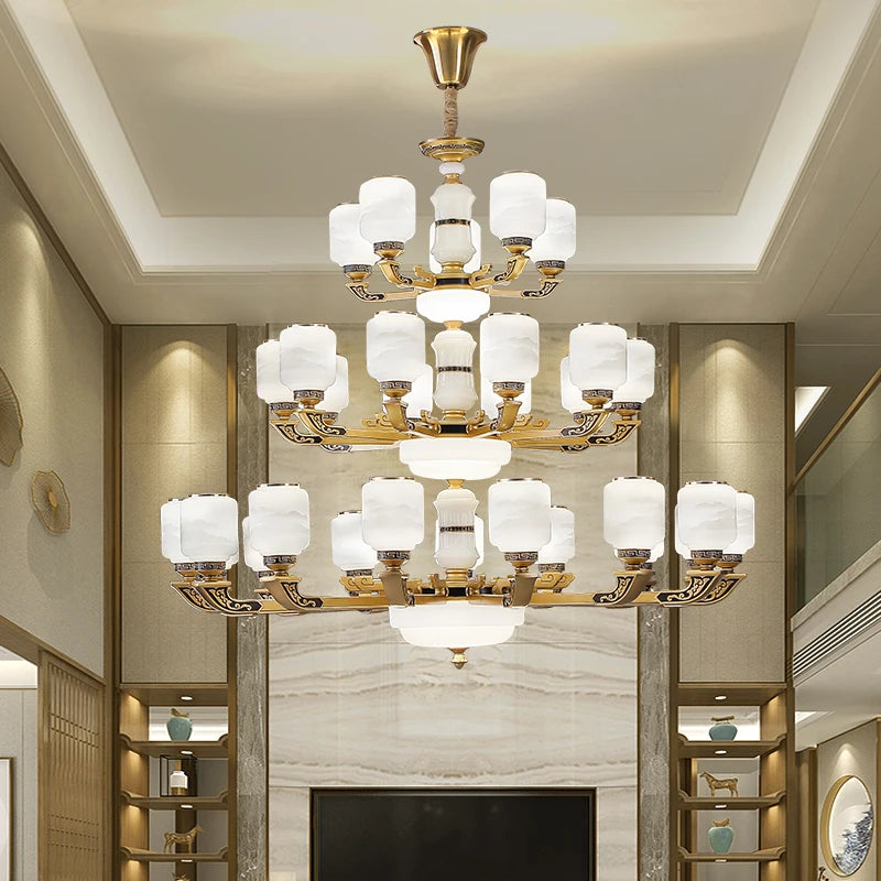 lustre chinois grande taille pour décoration d'intérieur élégant - vue 4 sur 18