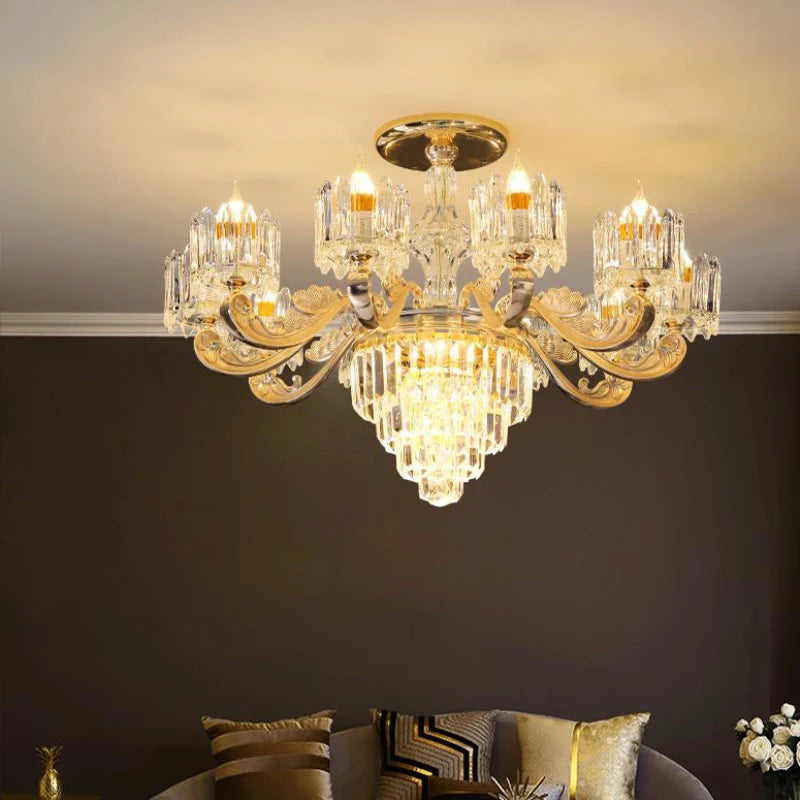 lustre en cristal éclairage pour intérieur élégant et raffiné - vue 2 sur 11