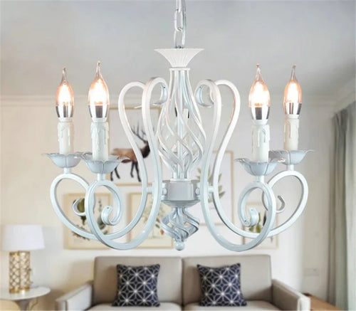 lustre industriel rétro en fer forgé chandelier vintage suspendu - vue 5 sur 6