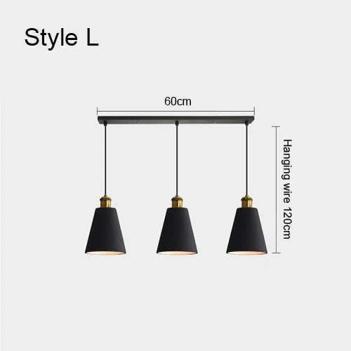 Modern minimalist industrial style chandelier for interior decor - vue 15 sur 25