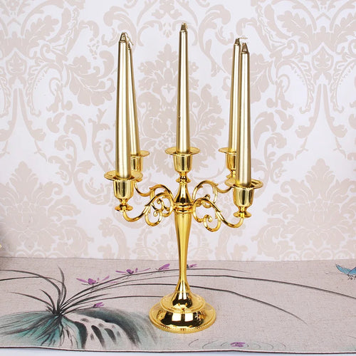 bougeoir rétro à cinq bras pour décoration intérieure romantique - vue 7 sur 10