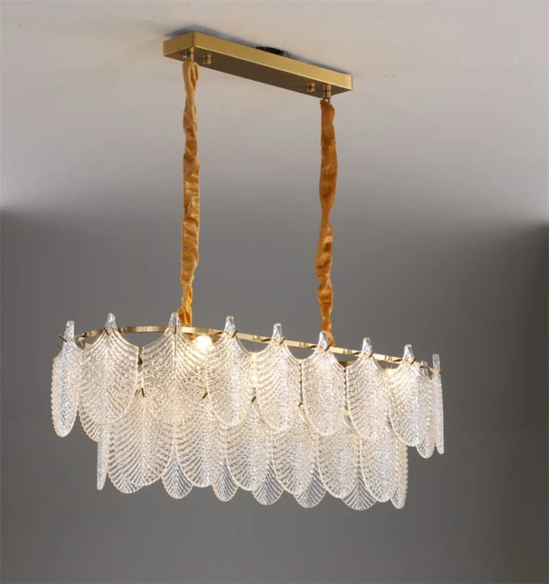 lustre de luxe en verre pour décoration intérieure élégante et moderne - vue 7 sur 17