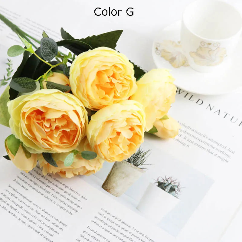 bouquet de fleurs artificielles pour décoration de jardin et mariage - vue 11 sur 18