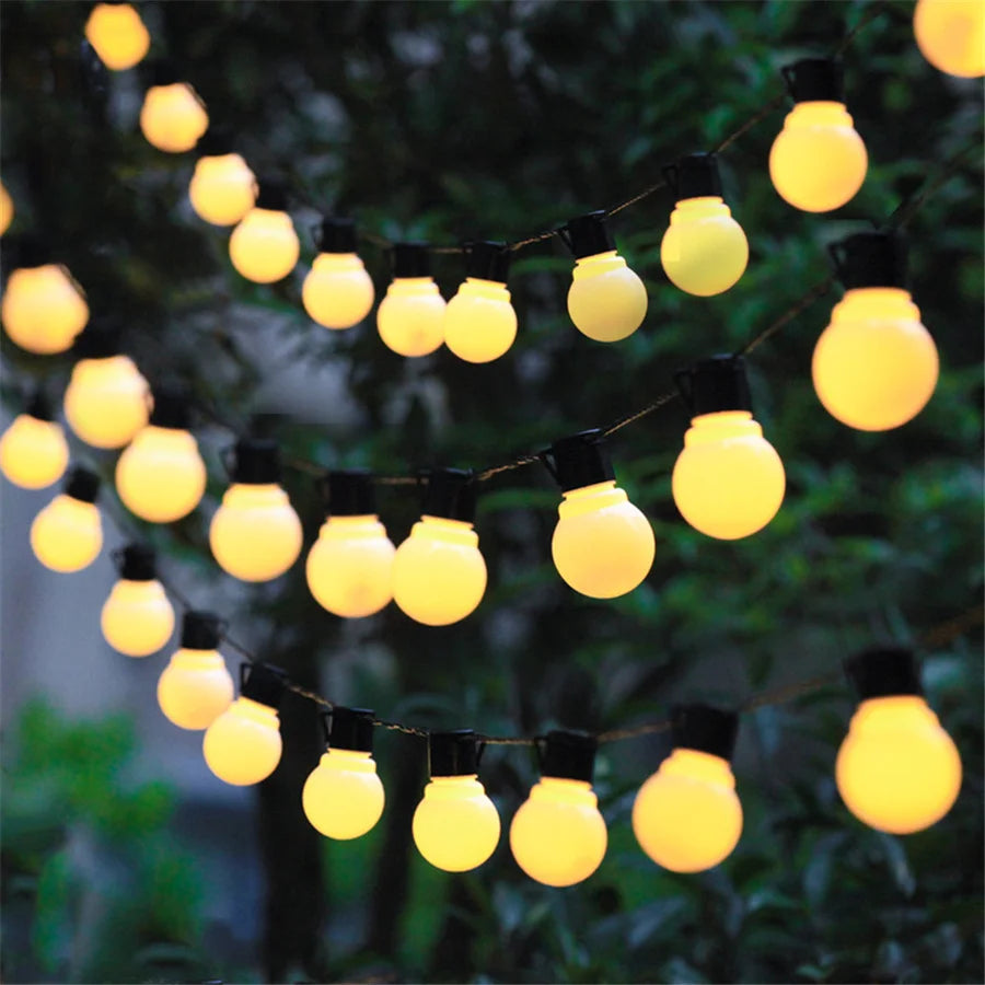 guirlande lumineuse globe 38 led féerique pour décorations extérieures - vue 3 sur 8