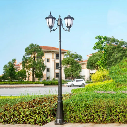 lampe de jardin européenne à quatre têtes étanche pour extérieur