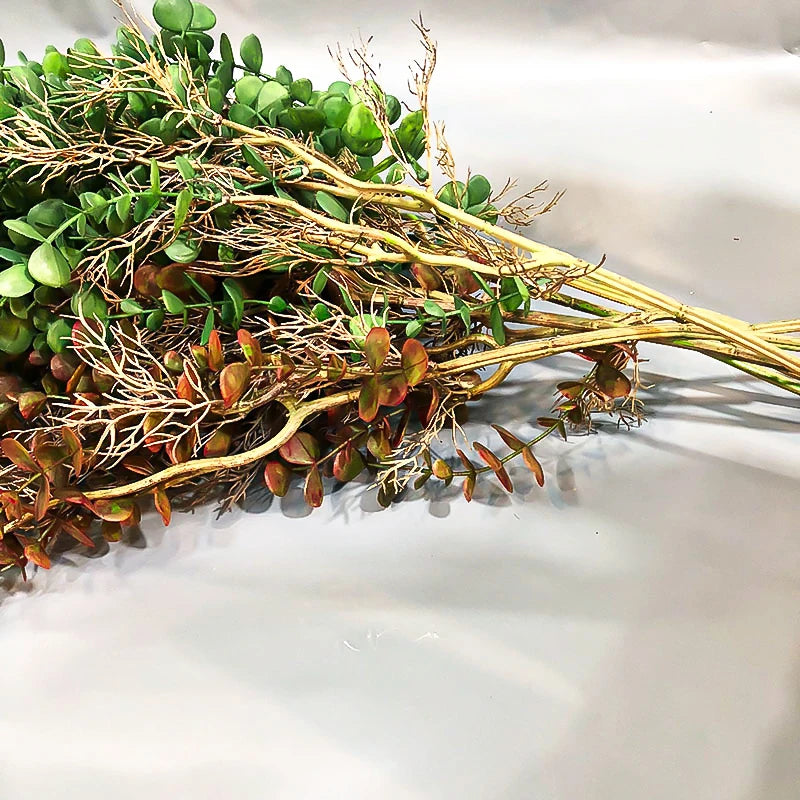 plantes artificielles en rotin d'eucalyptus pour décoration murale et extérieure - vue 5 sur 8