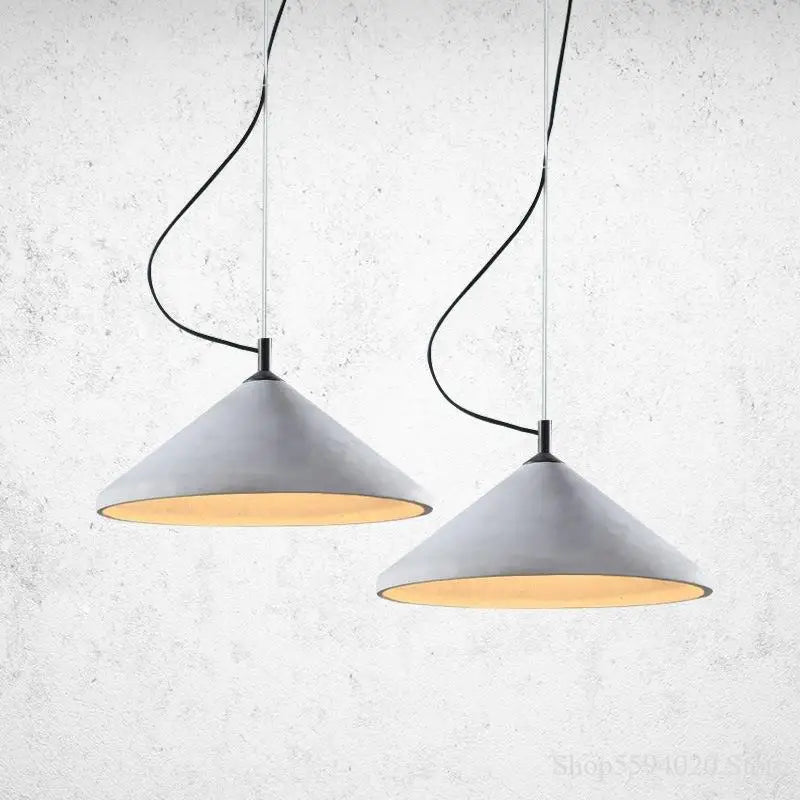 lustre en béton design loft pour bar et restaurant - vue 5 sur 6