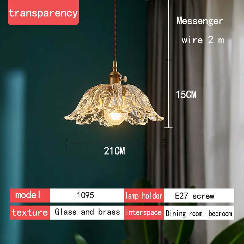 Lustre japonais en verre de laiton - vue 16 sur 23