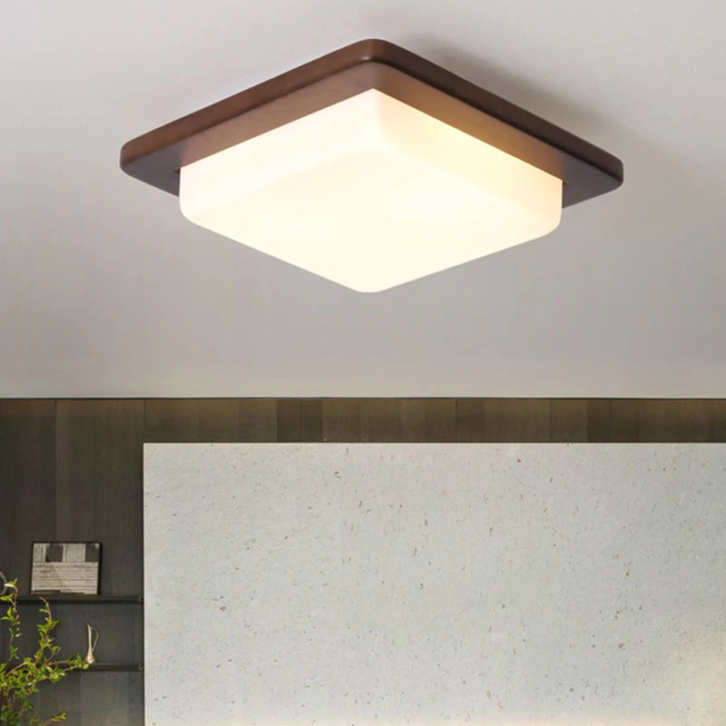 Bois véritable moderne LED lustres lumières d'intérieur pour chambre étude salon décoration de la maison lampes luminaire éclairage en caoutchouc lumière - vue 5 sur 10