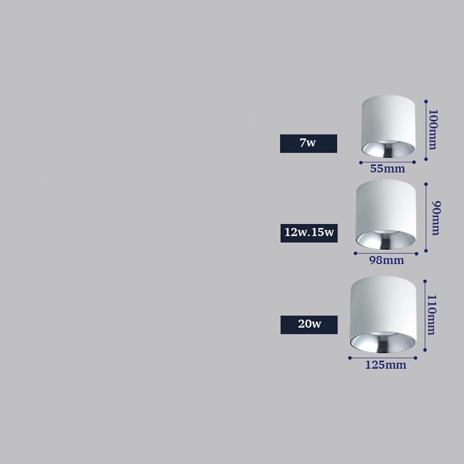 Spot LED moderne cylindrique en métal Chester - vue 7 sur 6