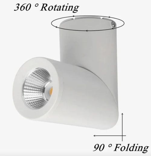 Spot Downlights LED rotatifs à intensité variable 7W9W12W15W COB LED AC110-220V LED éclairage intérieur blanc froid chaud