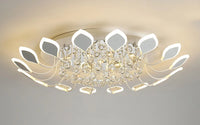 plafonniers modernes en cristal clair avec éclairage led terrestre