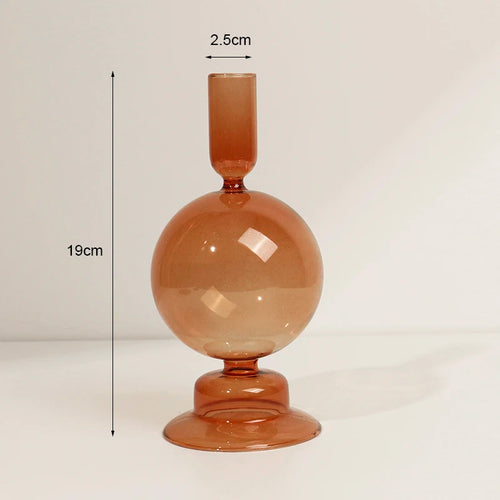 bougeoirs en verre pour décoration de table festive - vue 9 sur 11