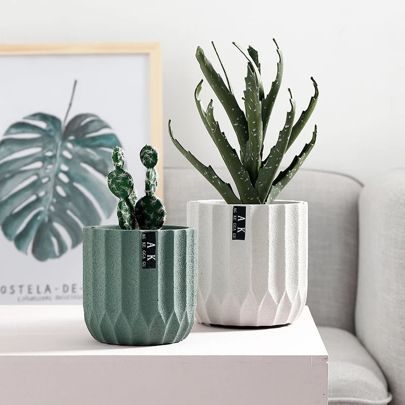 moule silicone pot fleurs créatif style nordique jardinage cylindrique - vue 5 sur 9