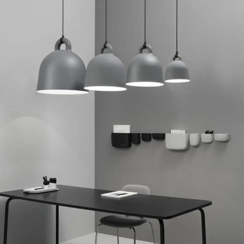 Lustre de Restaurant postmoderne Design danois salons lampes suspendues grises lampes suspendues nordiques romantiques pour chambre à coucher et Bar - vue 5 sur 9