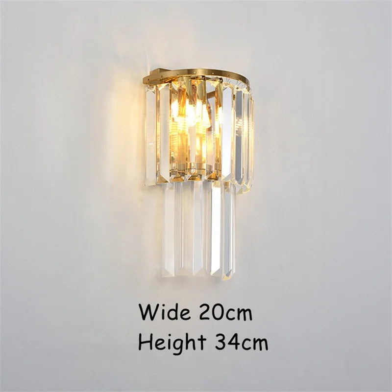 Modern minimalist crystal wall light for interior decoration