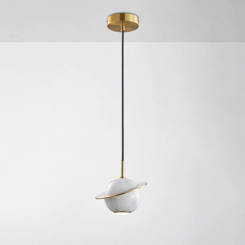 suspension marbre simple style planétaire pour bar hôtel magasin - vue 4 sur 9