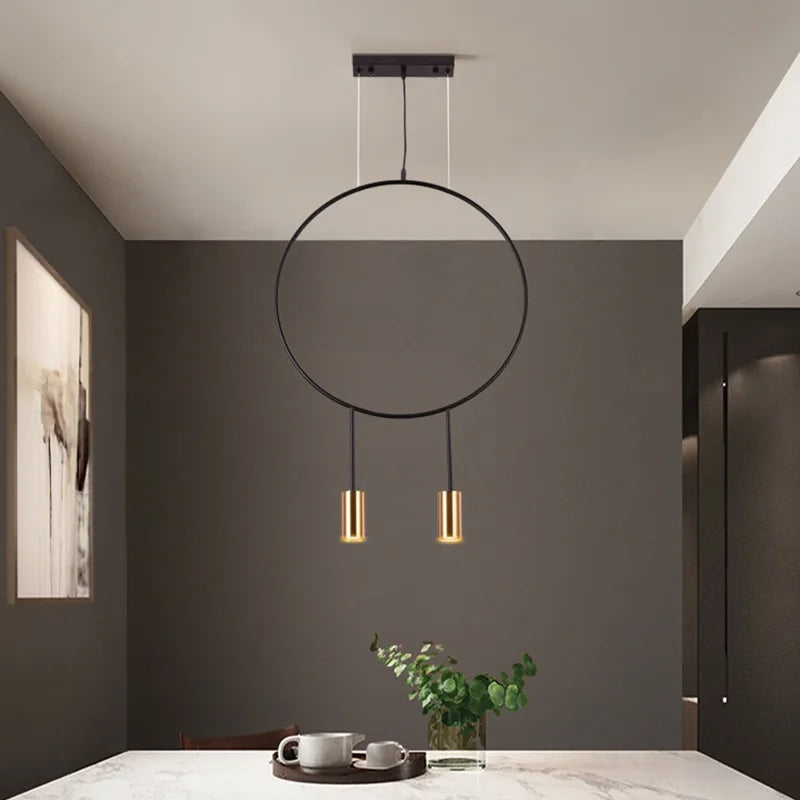 suspension moderne à trois têtes design créatif et élégant - vue 6 sur 27